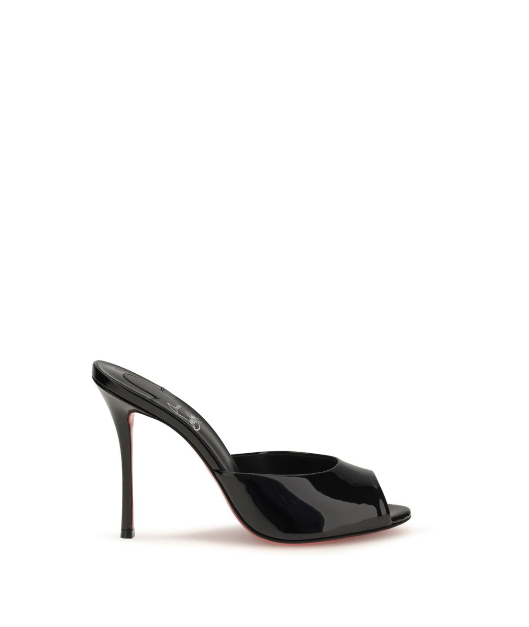 CHRISTIAN LOUBOUTIN Черные мюли из лакированной кожи, фото 1