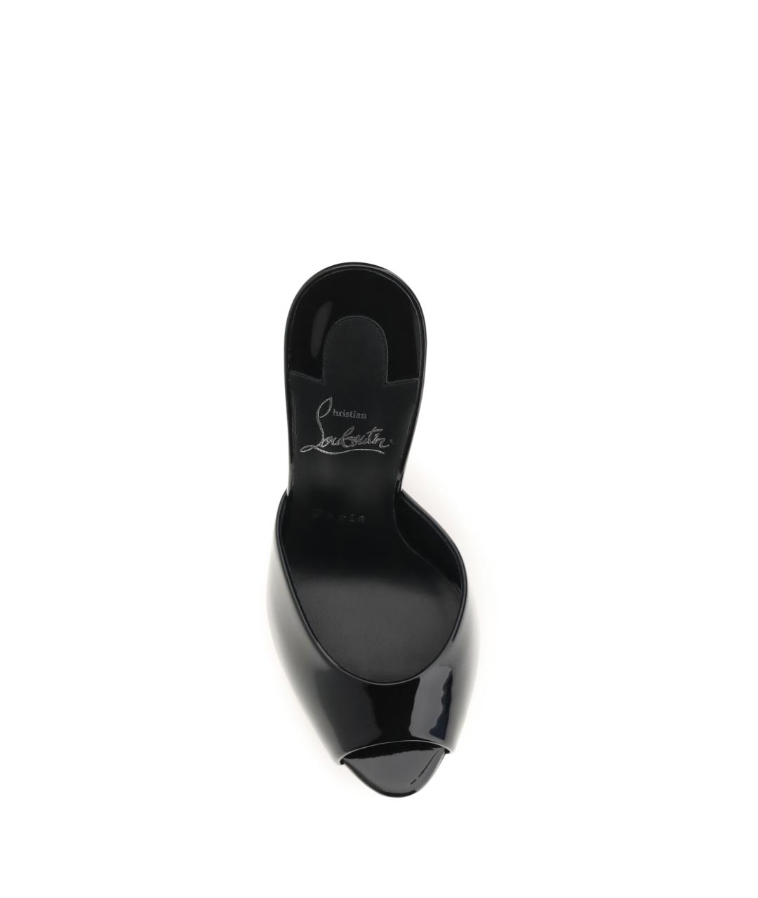 CHRISTIAN LOUBOUTIN Черные мюли из лакированной кожи, фото 4