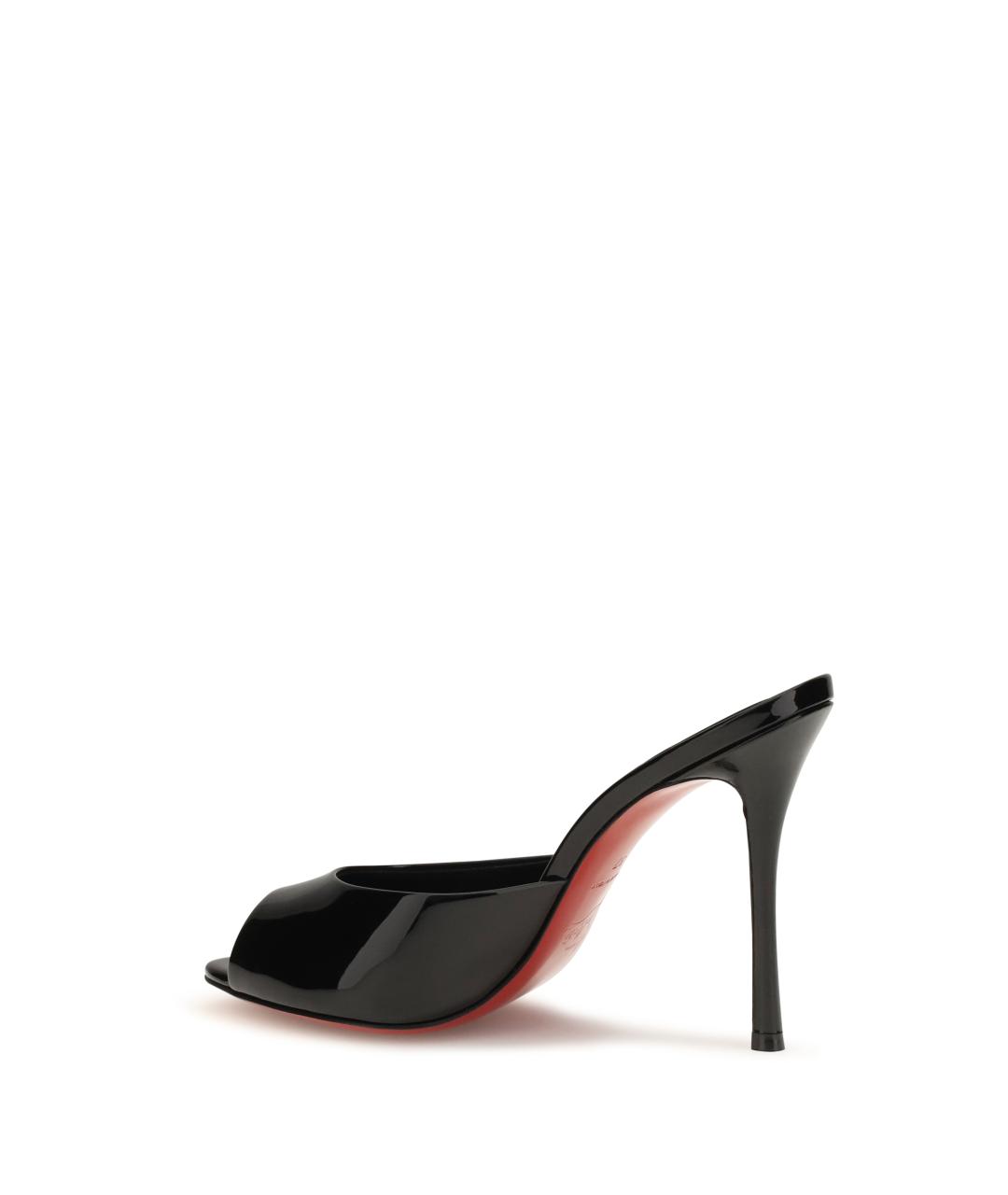 CHRISTIAN LOUBOUTIN Черные мюли из лакированной кожи, фото 3