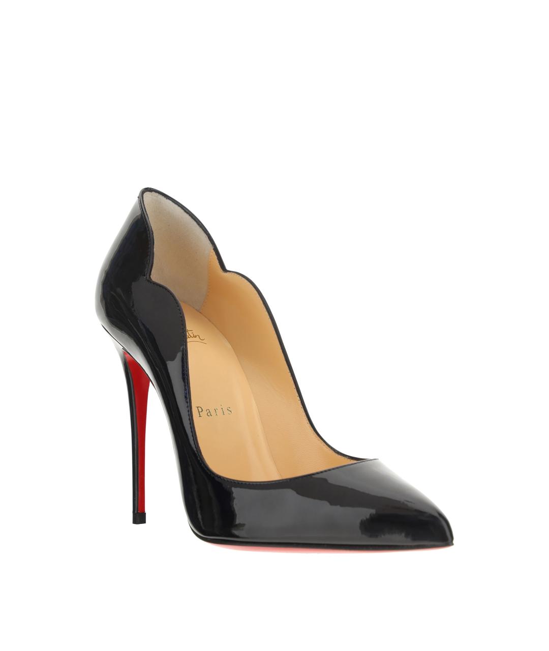 CHRISTIAN LOUBOUTIN Черные кожаные туфли, фото 2