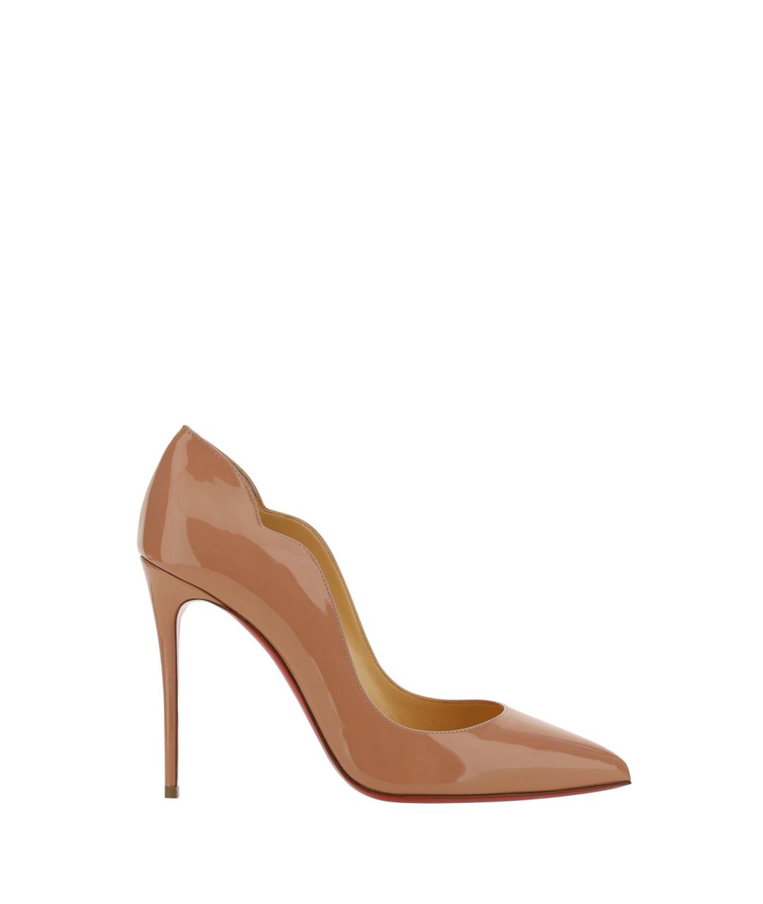 CHRISTIAN LOUBOUTIN Бежевые кожаные туфли, фото 1