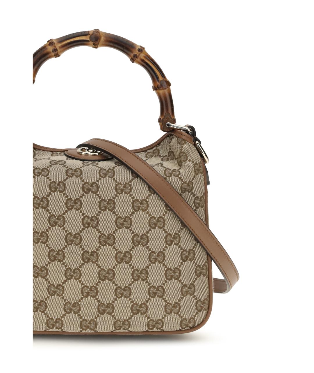 GUCCI Бежевая тканевая сумка тоут, фото 4