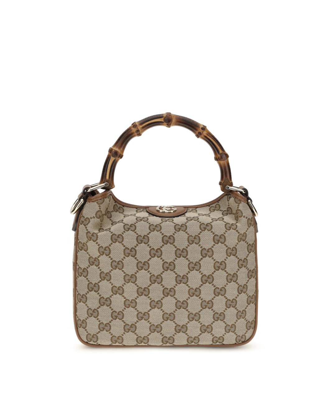 GUCCI Бежевая тканевая сумка тоут, фото 1