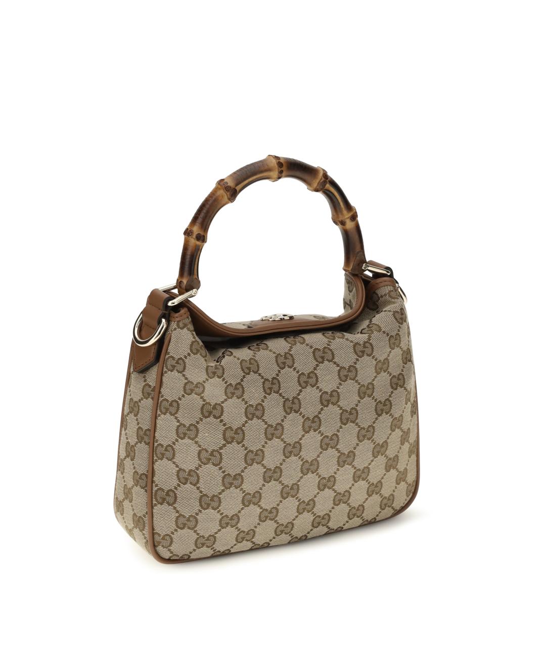 GUCCI Бежевая тканевая сумка тоут, фото 3