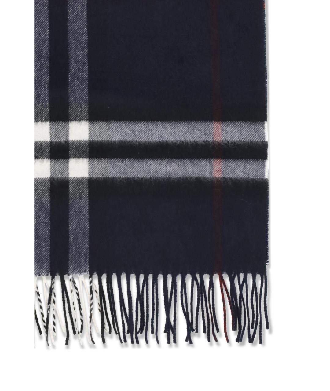 BURBERRY Синий кашемировый шарф, фото 3