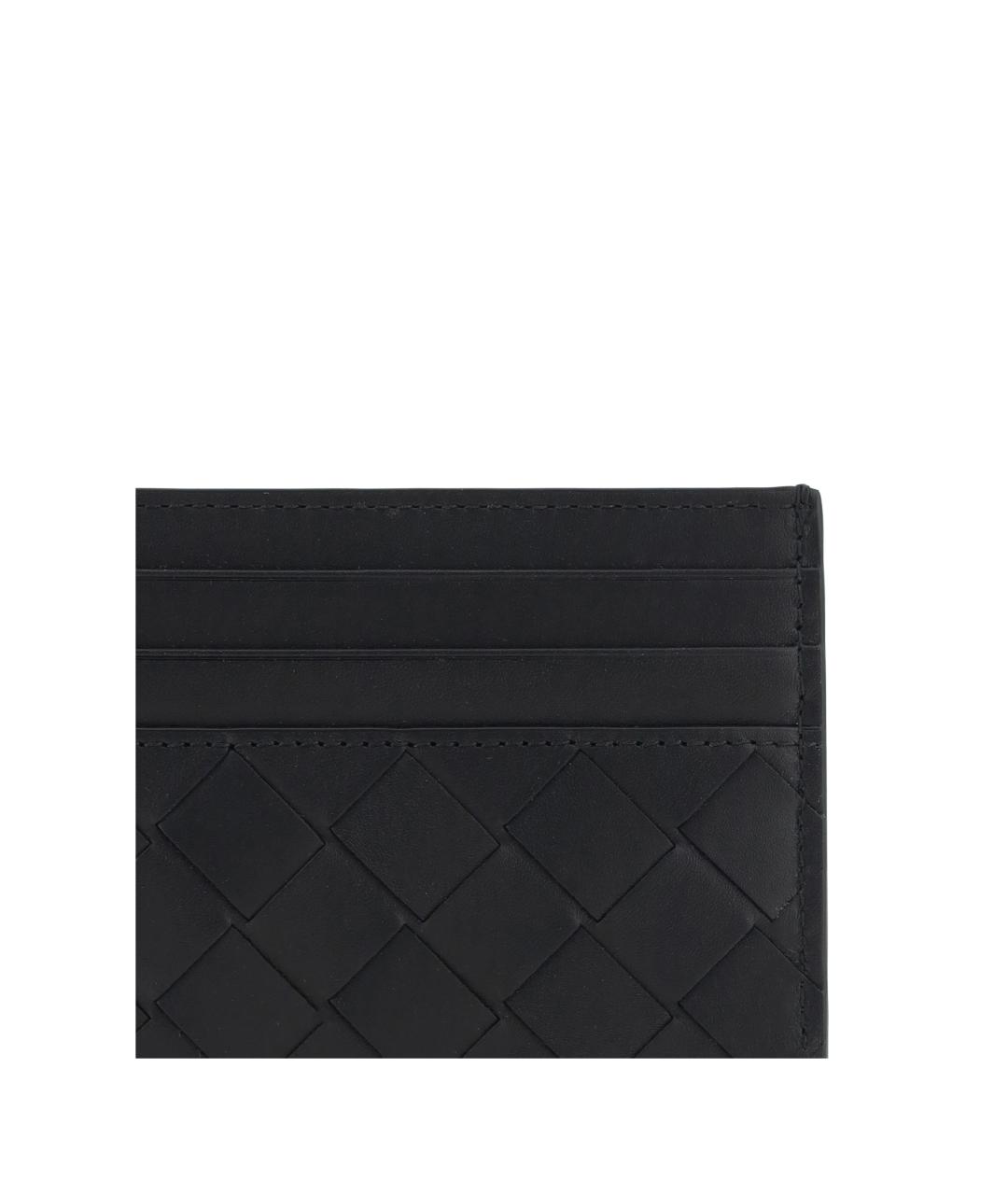 BOTTEGA VENETA Черный кожаный кардхолдер, фото 3