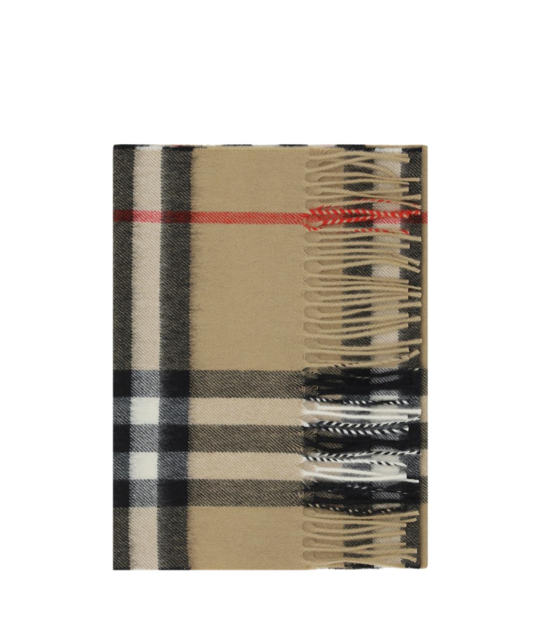 BURBERRY Бежевый кашемировый шарф, фото 1