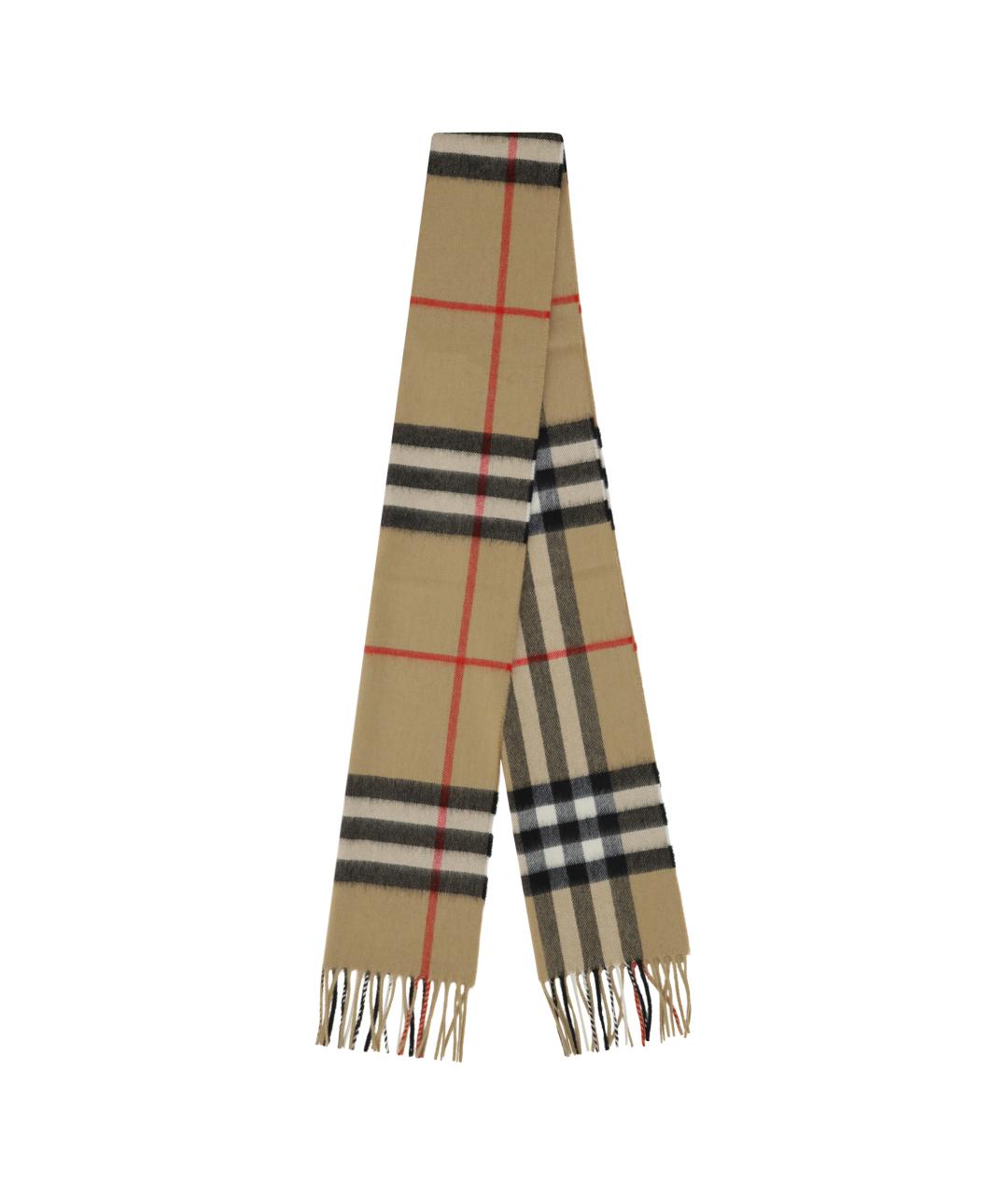 BURBERRY Бежевый кашемировый шарф, фото 2