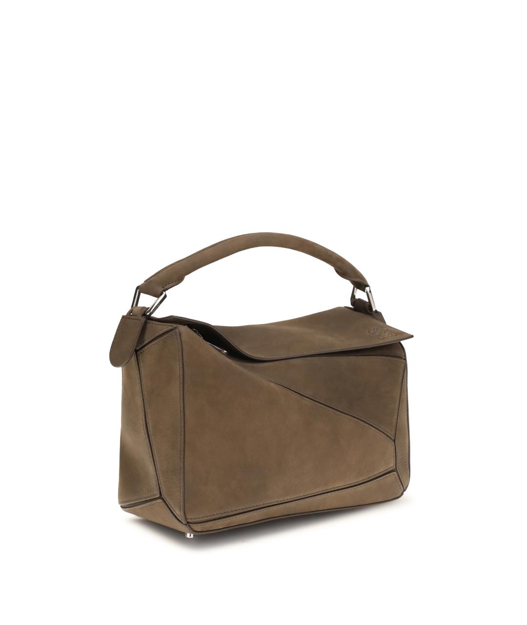 LOEWE Коричневая замшевая сумка через плечо, фото 2