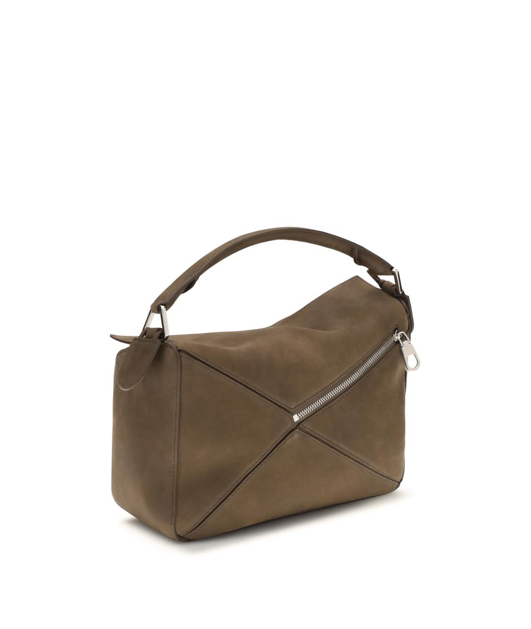 LOEWE Коричневая замшевая сумка через плечо, фото 3