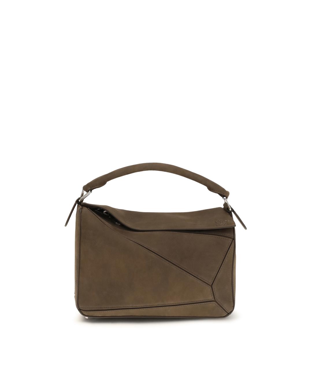 LOEWE Коричневая замшевая сумка через плечо, фото 1