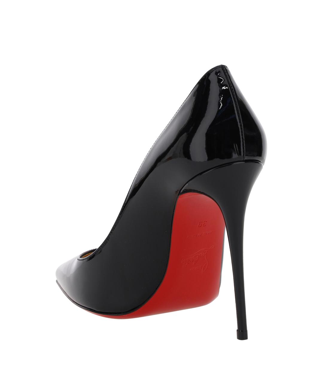CHRISTIAN LOUBOUTIN Черные кожаные туфли, фото 3