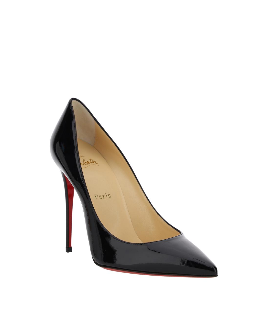 CHRISTIAN LOUBOUTIN Черные кожаные туфли, фото 2