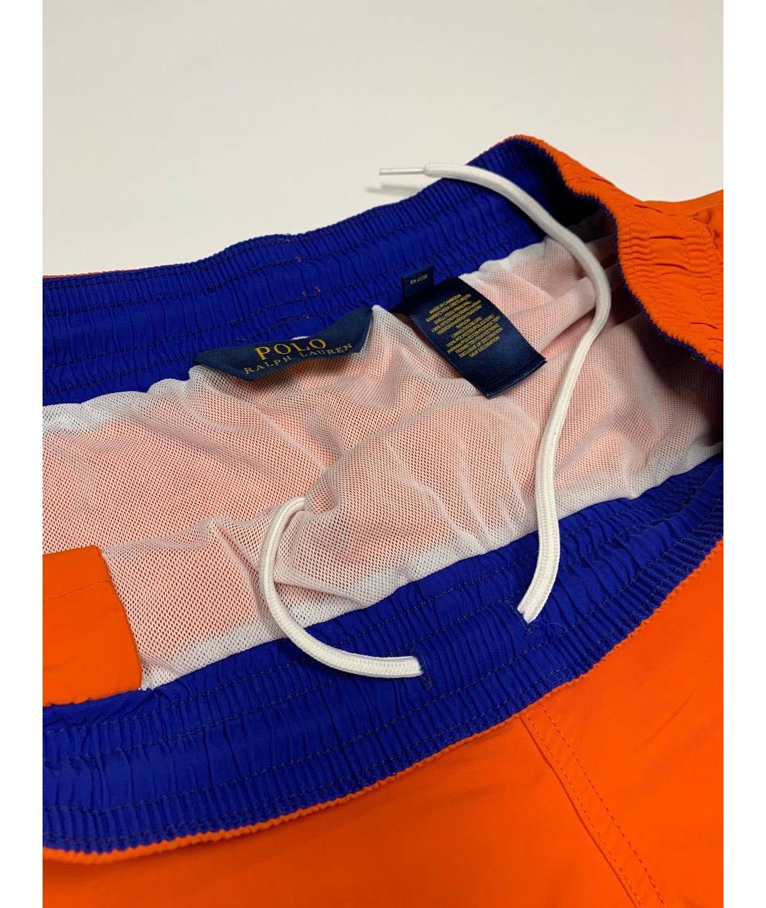 POLO RALPH LAUREN Оранжевое полиэстеровые шорты, фото 2