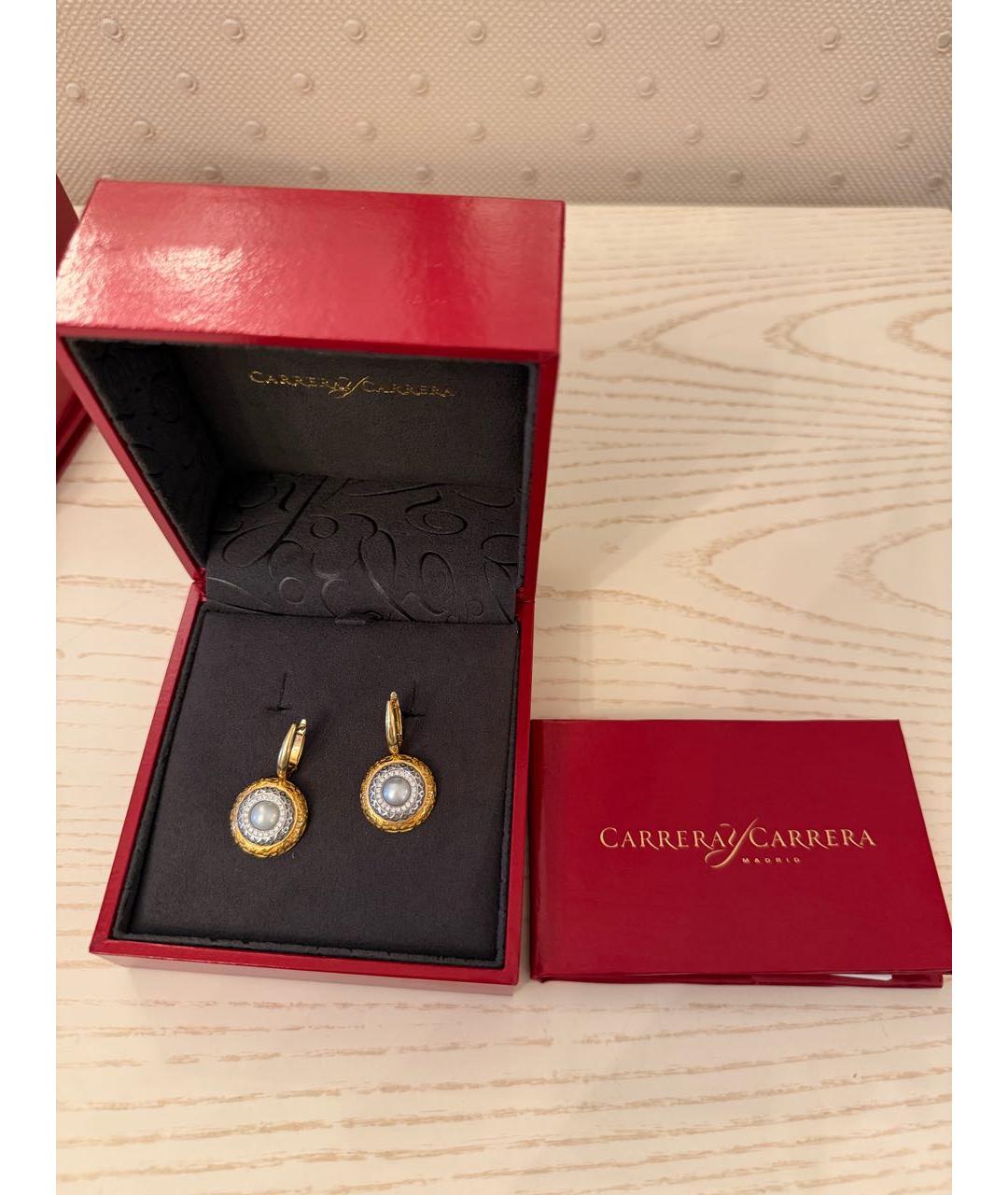 CARRERA Y CARRERA Золотые серьги из желтого золота, фото 6
