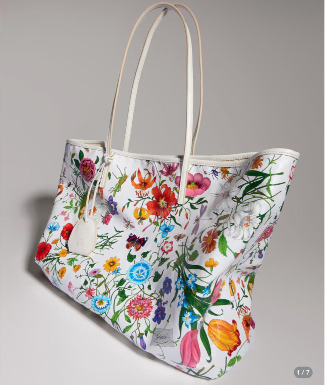 GUCCI Белая сумка тоут, фото 3
