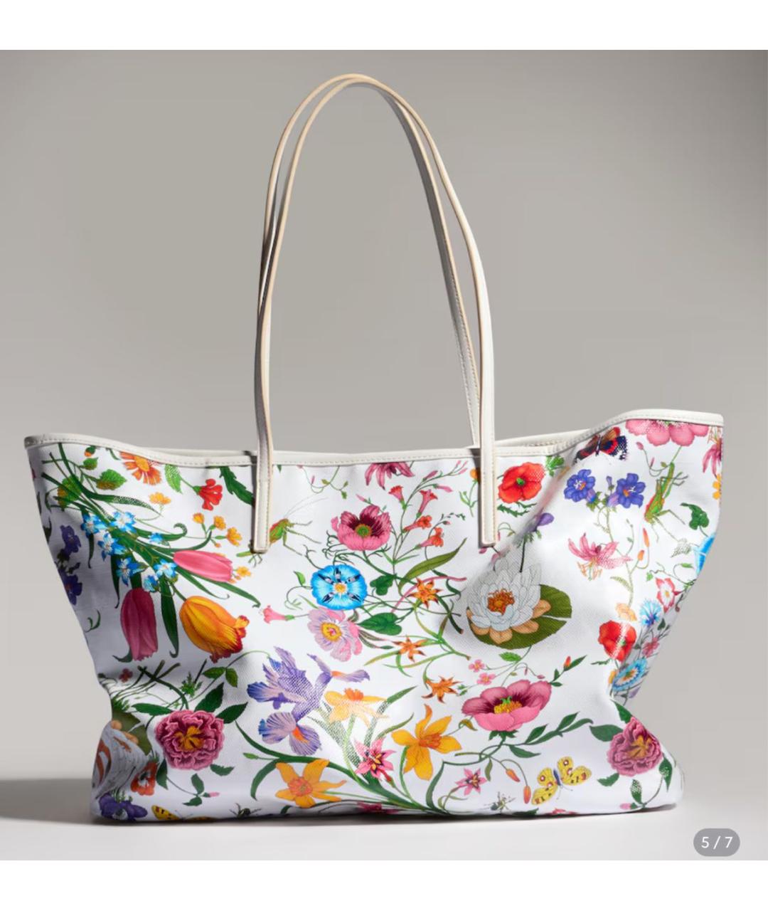 GUCCI Белая сумка тоут, фото 2