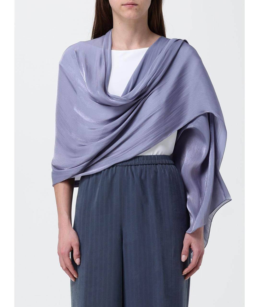 EMPORIO ARMANI Синий шарф, фото 5