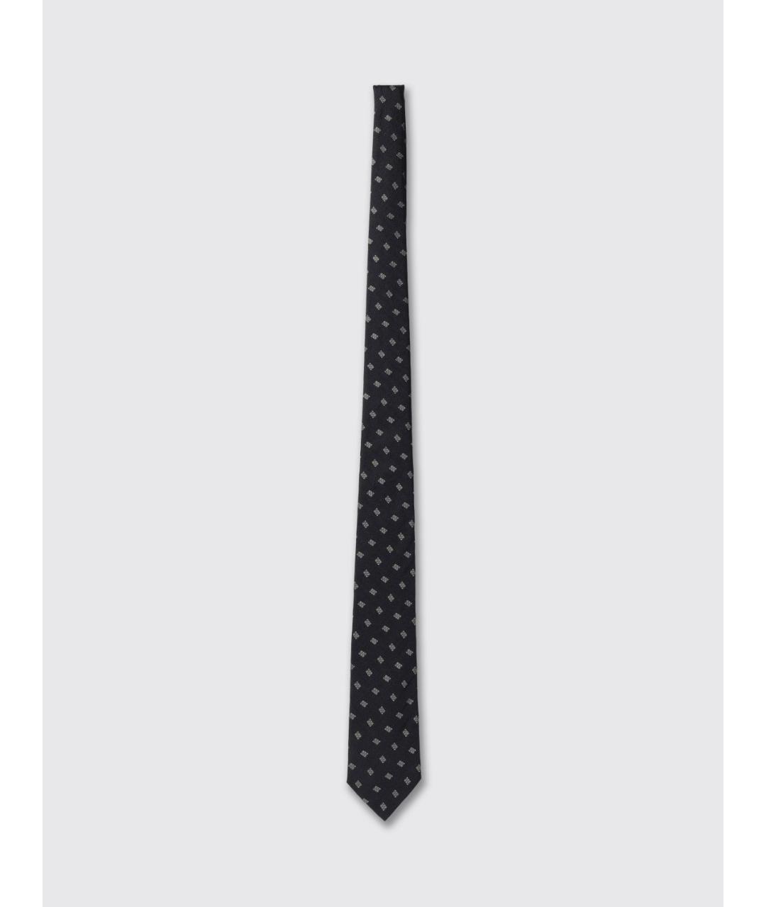 EMPORIO ARMANI Синий шелковый галстук, фото 1
