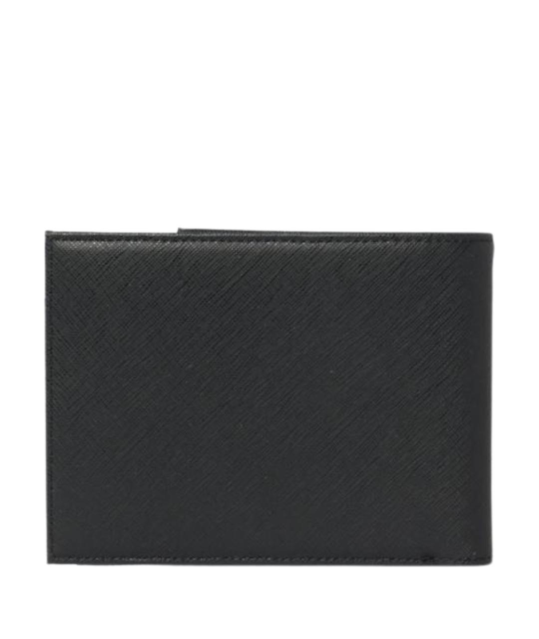 EMPORIO ARMANI Черный кожаный кошелек, фото 3
