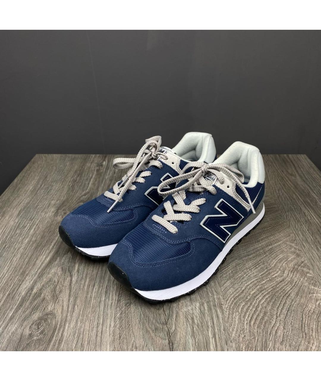 NEW BALANCE Темно-синие замшевые низкие кроссовки / кеды, фото 4
