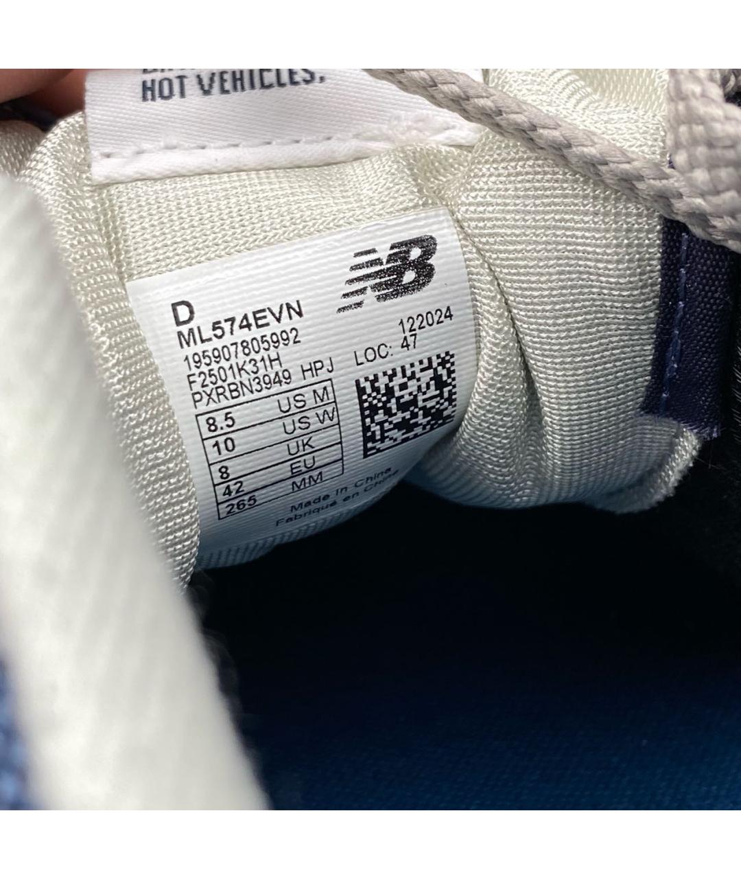 NEW BALANCE Темно-синие замшевые низкие кроссовки / кеды, фото 7