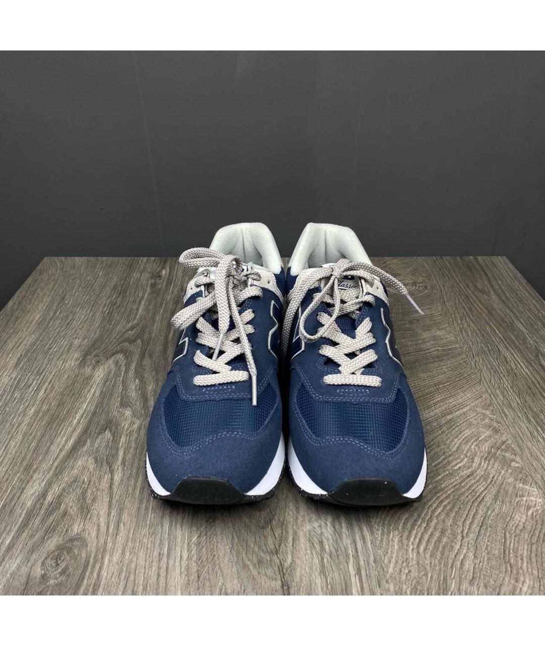 NEW BALANCE Темно-синие замшевые низкие кроссовки / кеды, фото 2
