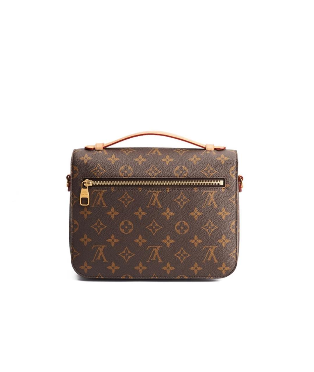 LOUIS VUITTON Коричневая кожаная сумка через плечо, фото 4