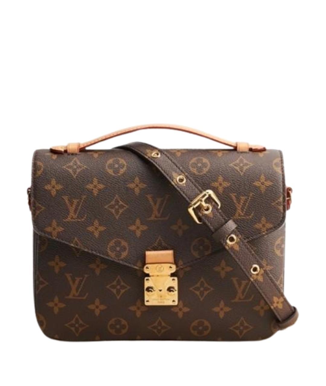 LOUIS VUITTON Коричневая кожаная сумка через плечо, фото 1