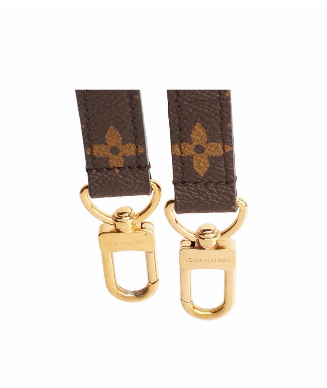 LOUIS VUITTON Коричневая кожаная сумка через плечо, фото 8