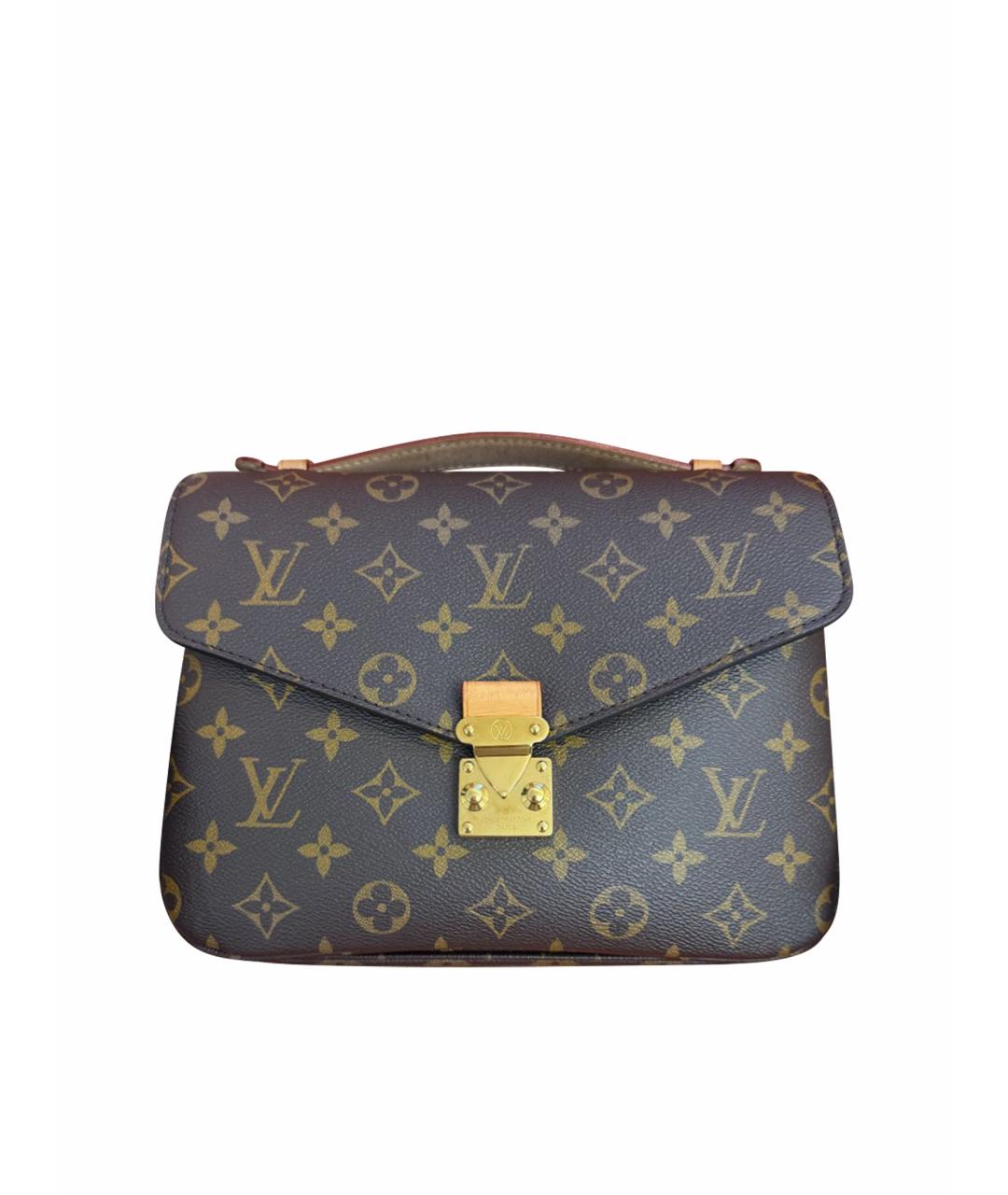 LOUIS VUITTON Коричневая кожаная сумка через плечо, фото 1