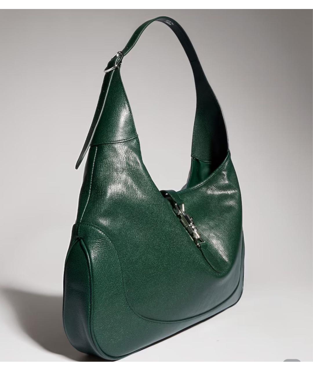 GUCCI Зеленая кожаная сумка тоут, фото 2