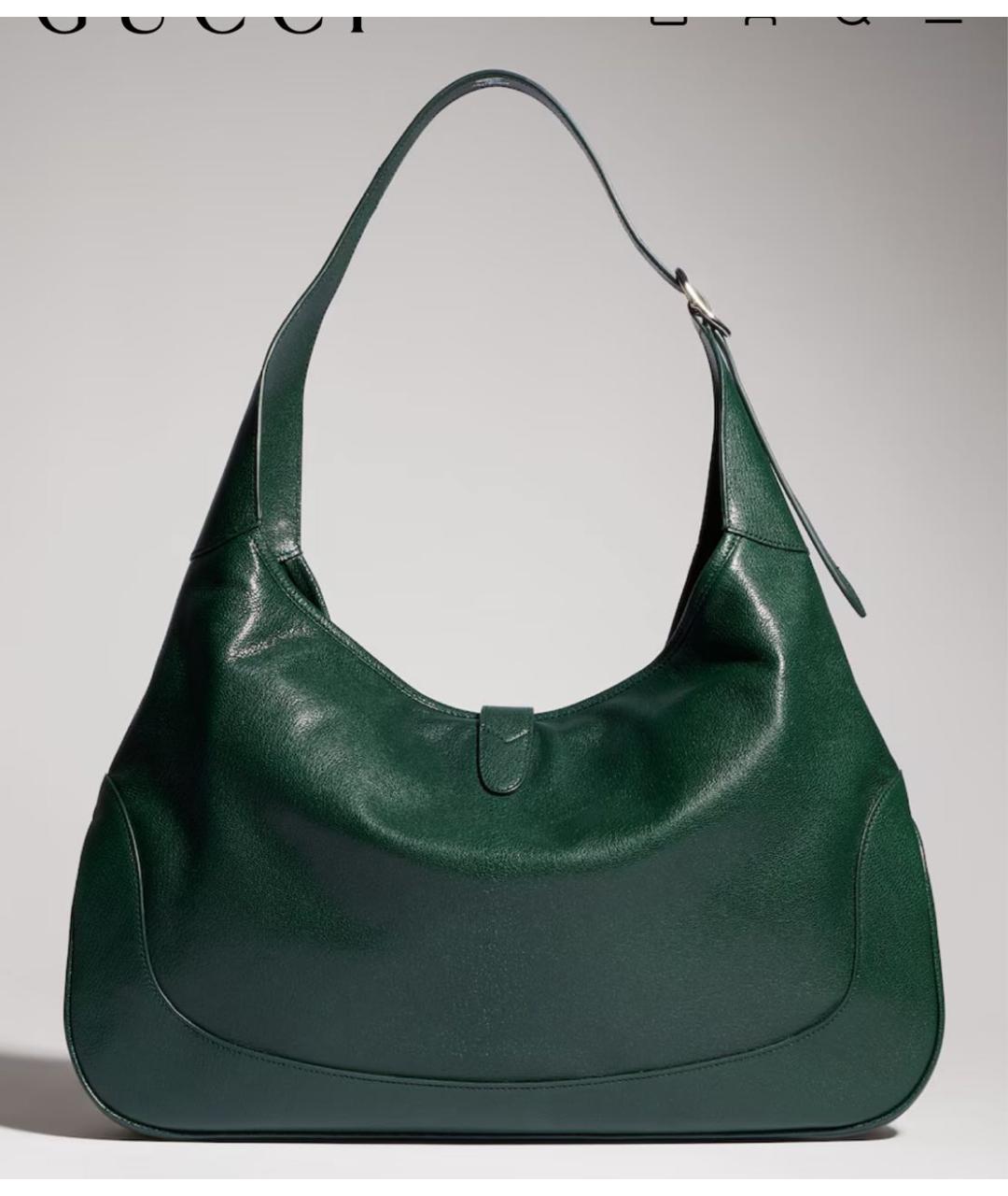 GUCCI Зеленая кожаная сумка тоут, фото 3
