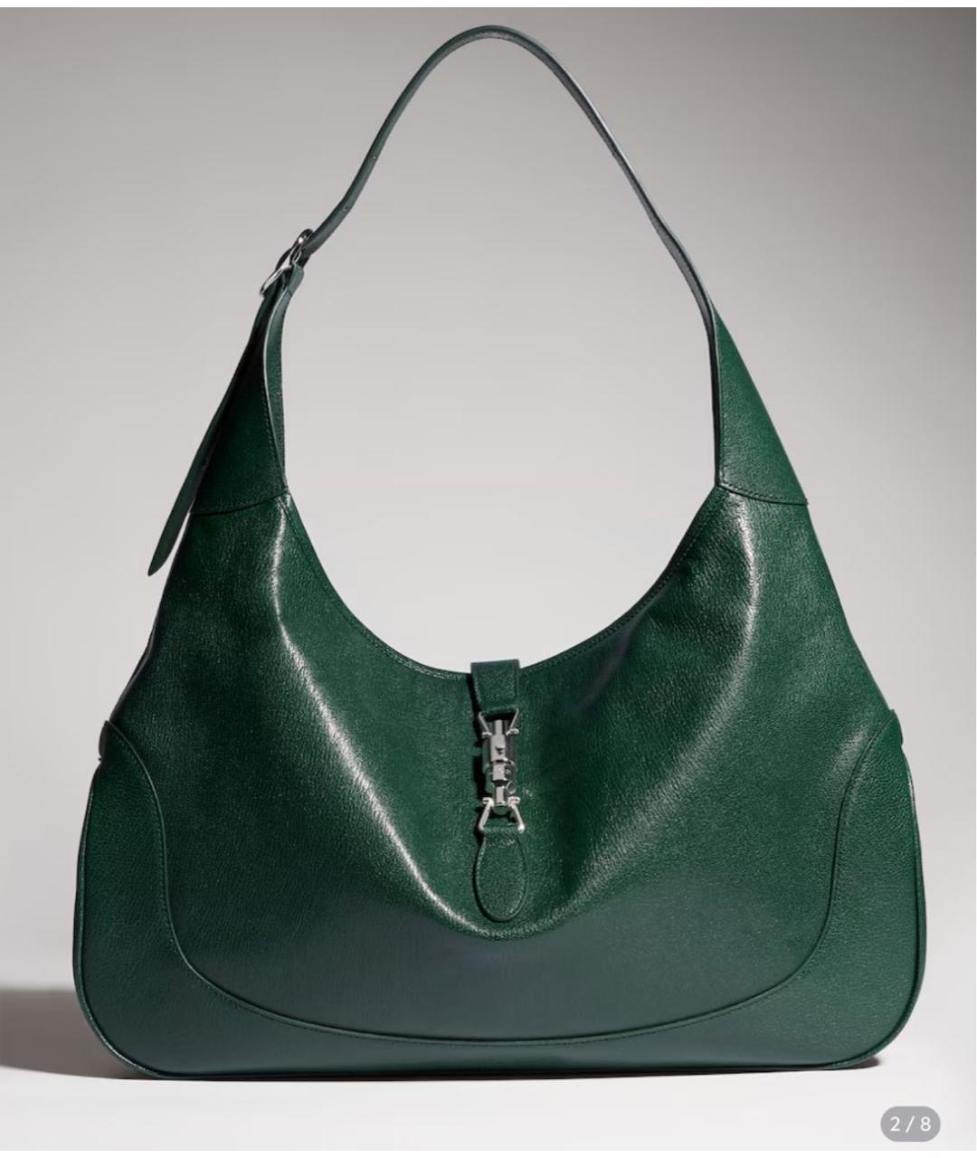 GUCCI Зеленая кожаная сумка тоут, фото 5