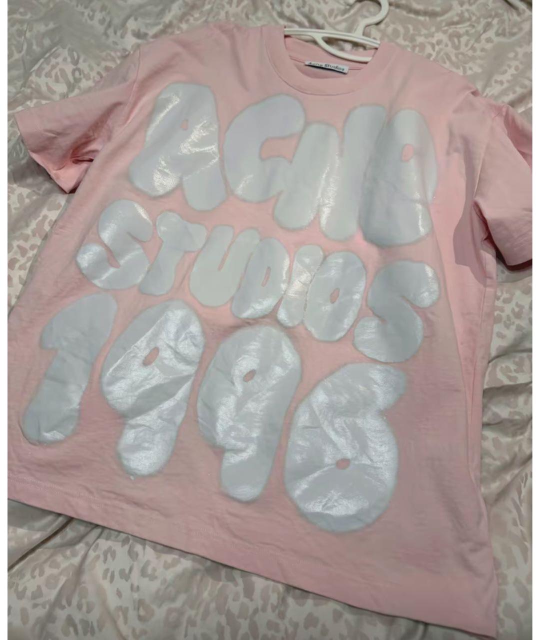 ACNE STUDIOS Розовая футболка, фото 8