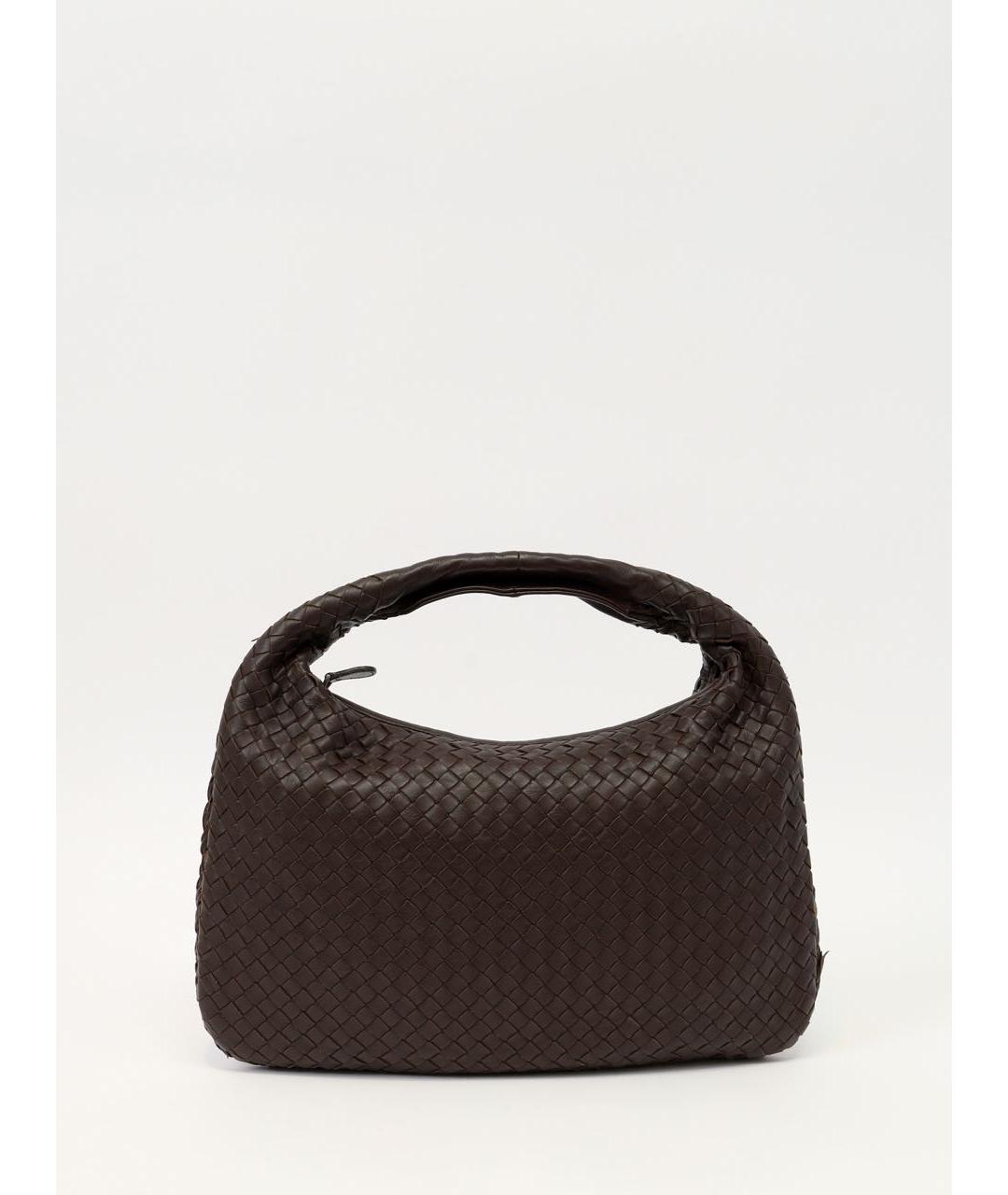 BOTTEGA VENETA Коричневая кожаная сумка с короткими ручками, фото 9