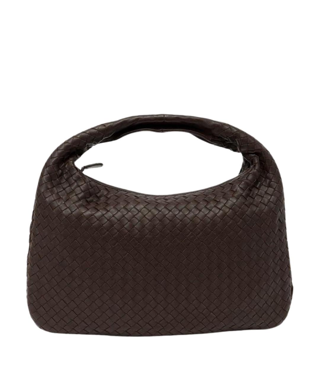 BOTTEGA VENETA Коричневая кожаная сумка с короткими ручками, фото 1