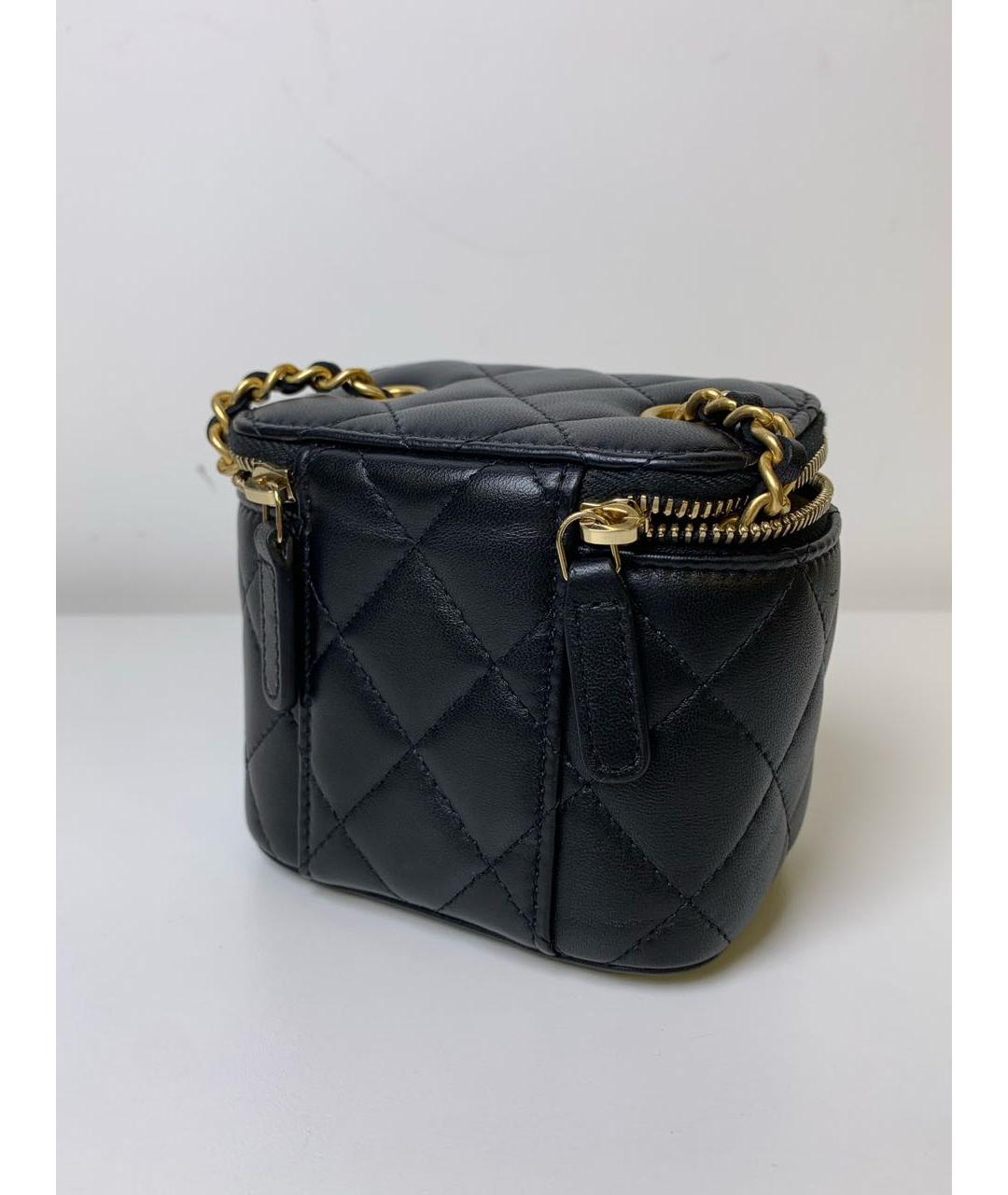 CHANEL Черная кожаная сумка через плечо, фото 4