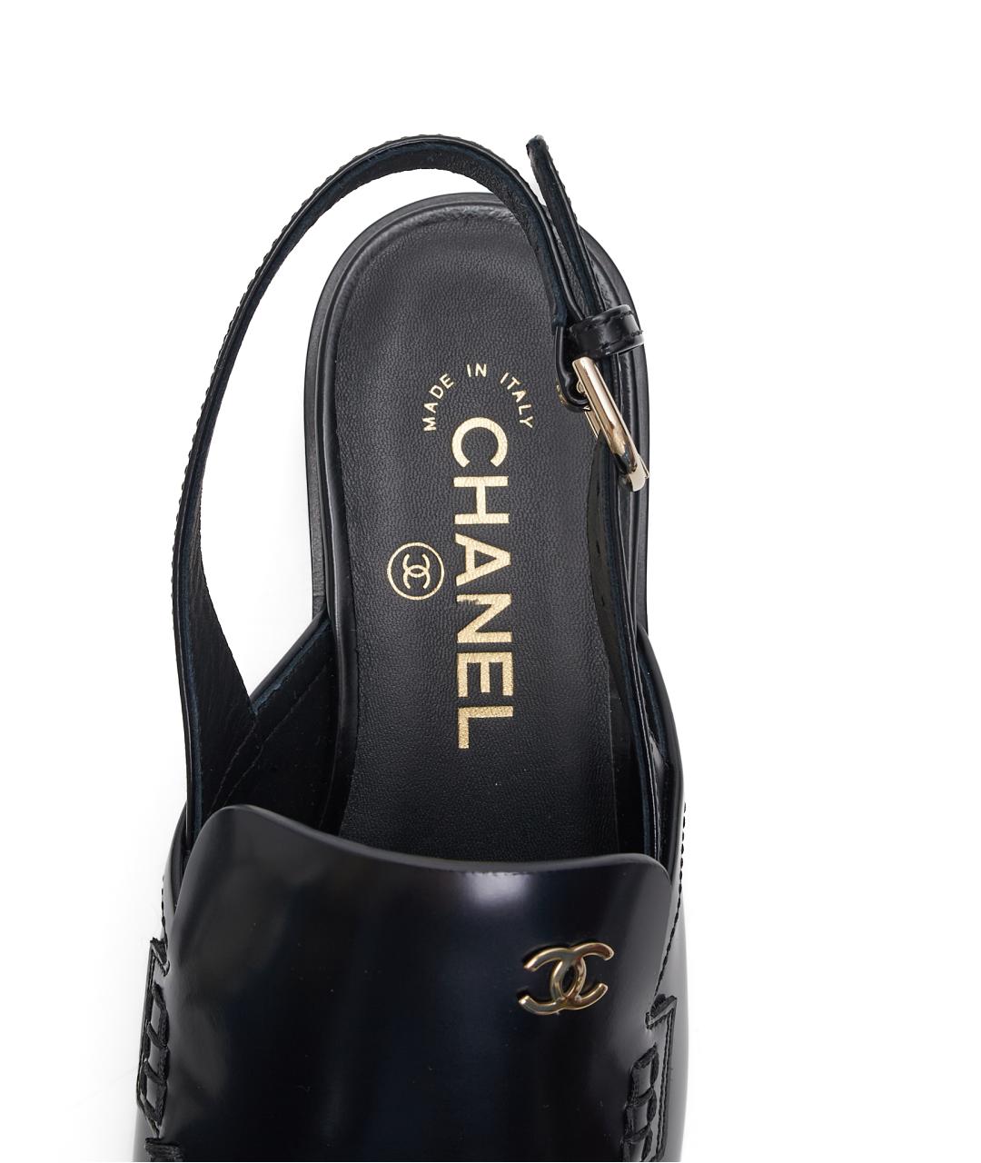 CHANEL Черные кожаные лоферы, фото 7