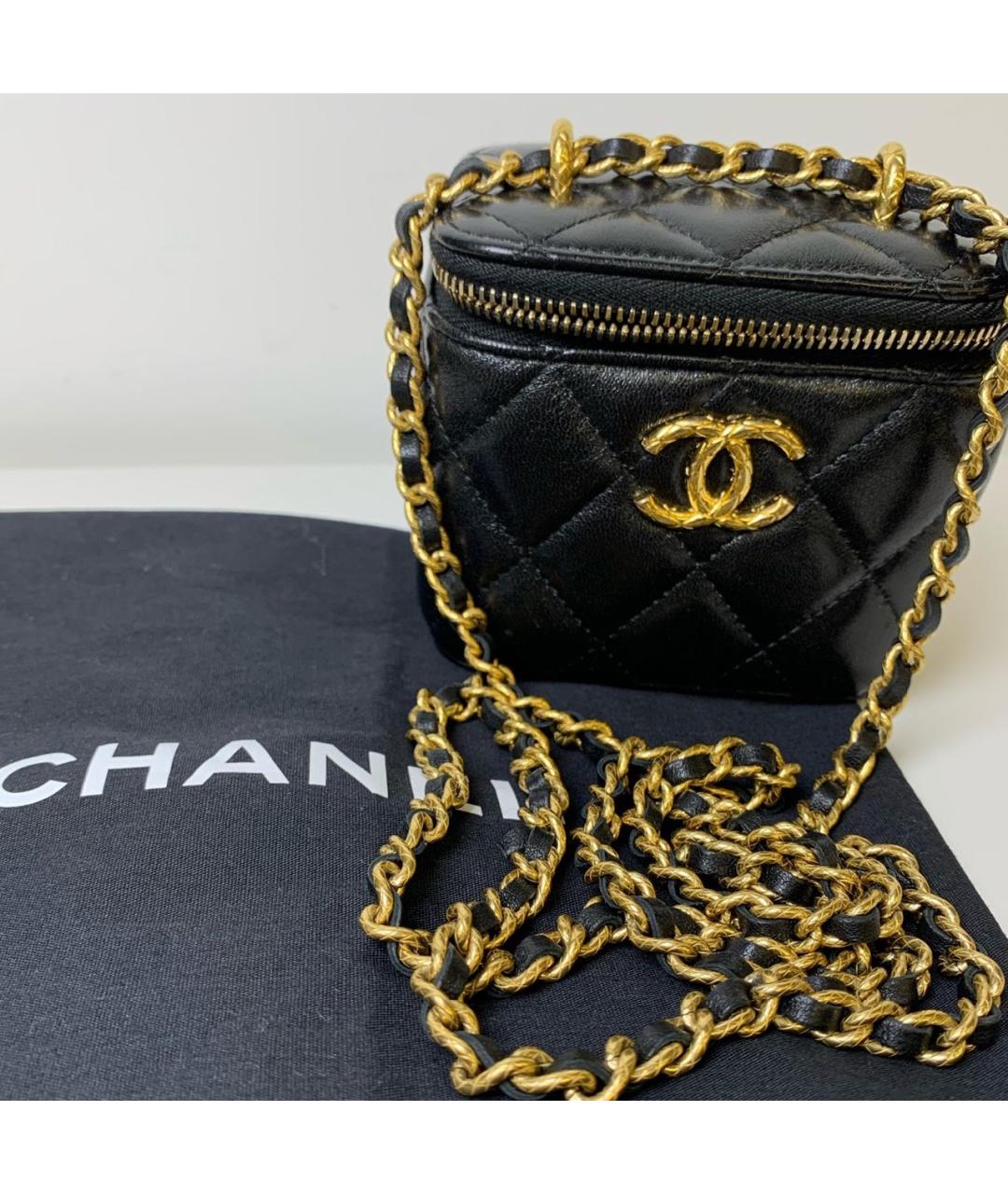CHANEL Черная кожаная сумка через плечо, фото 2