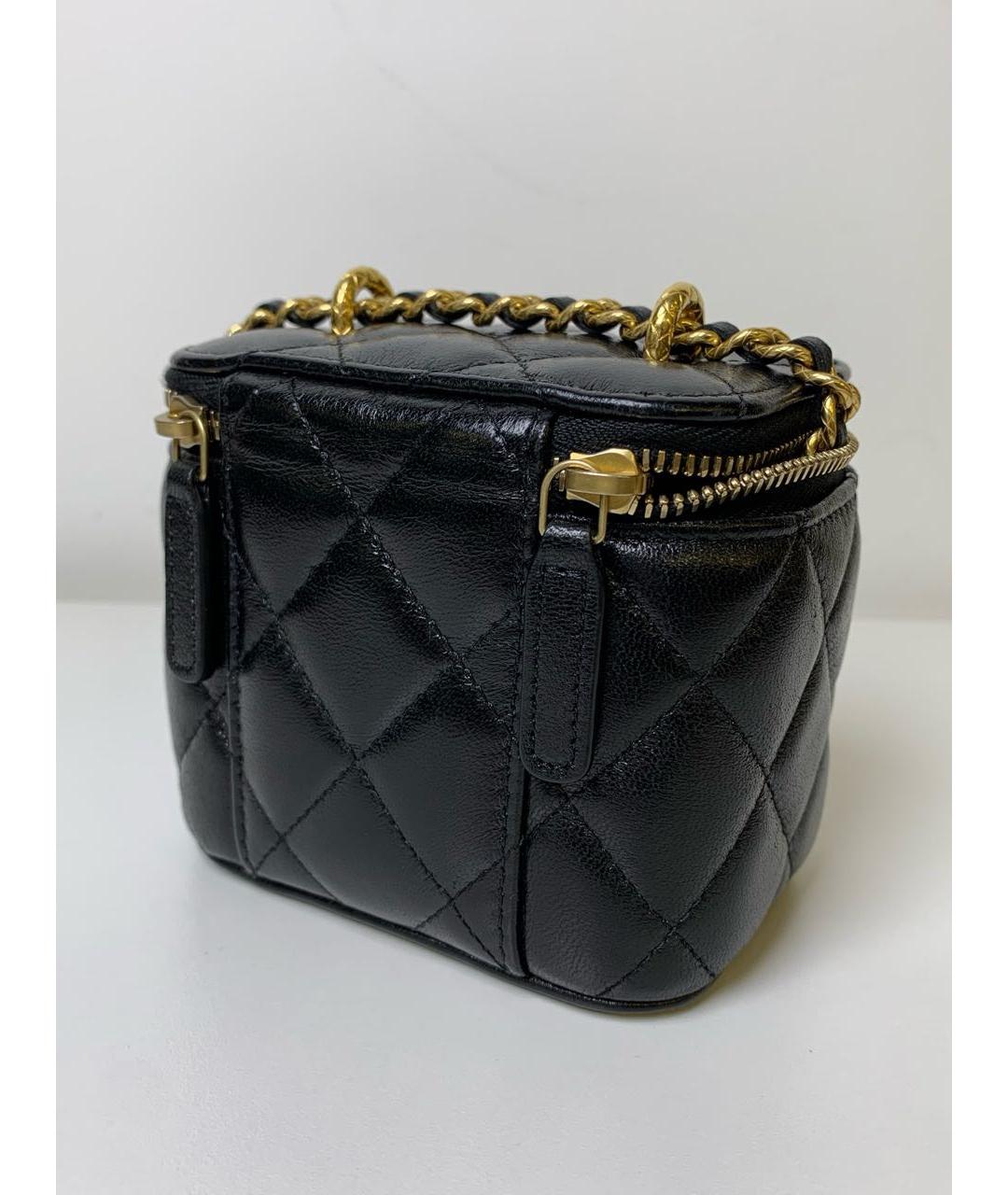 CHANEL Черная кожаная сумка через плечо, фото 4