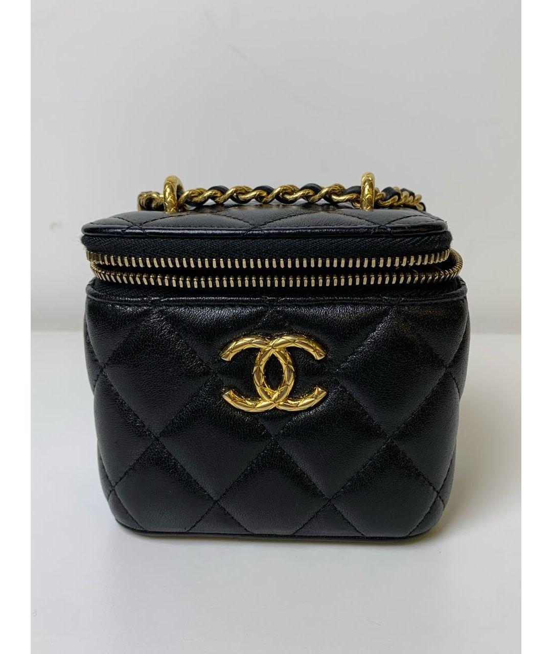 CHANEL Черная кожаная сумка через плечо, фото 8