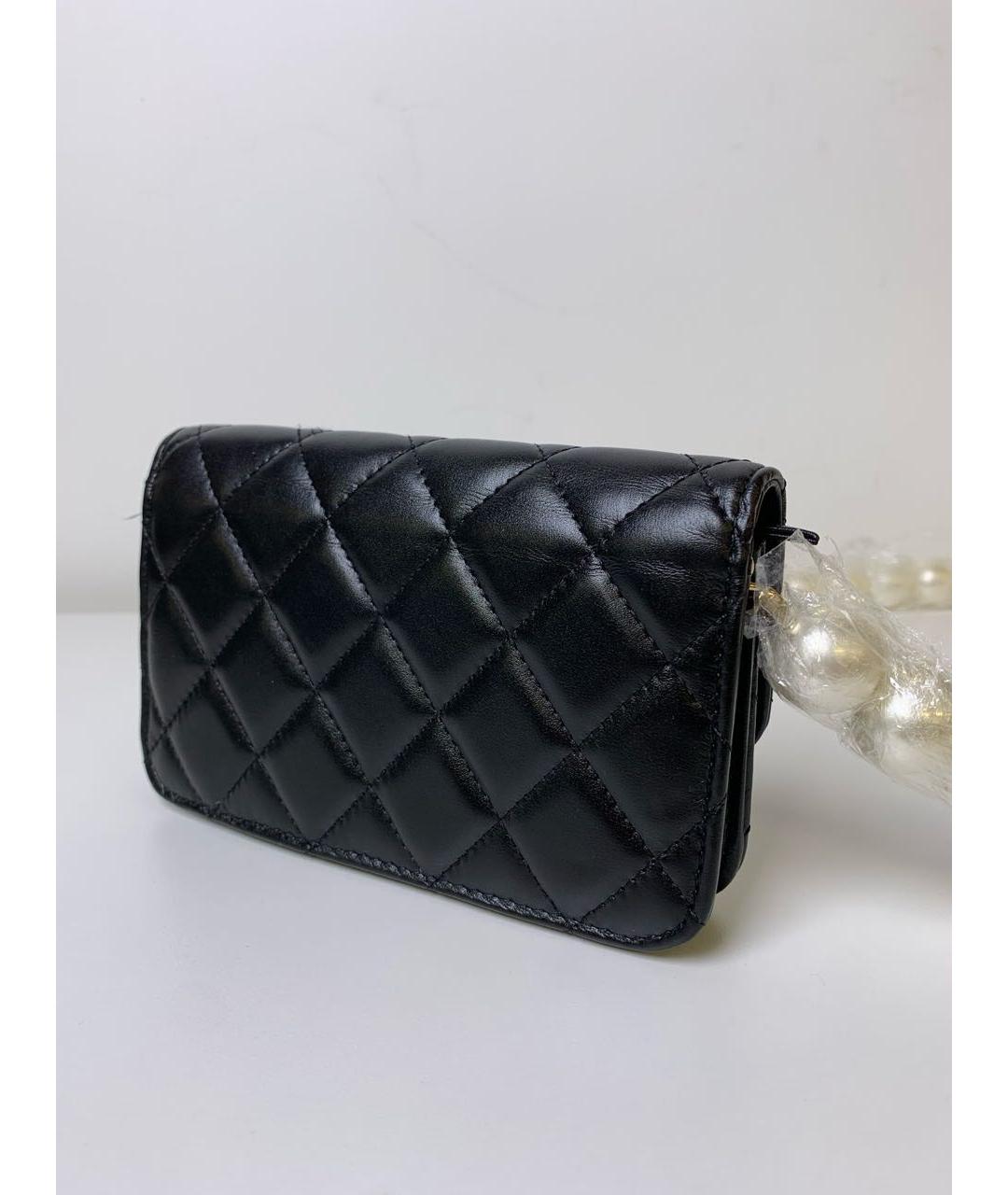 CHANEL Черная кожаная сумка через плечо, фото 4