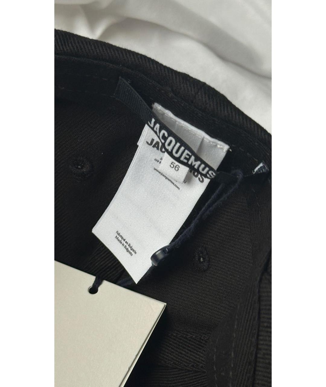 JACQUEMUS Черная хлопковая кепка, фото 6