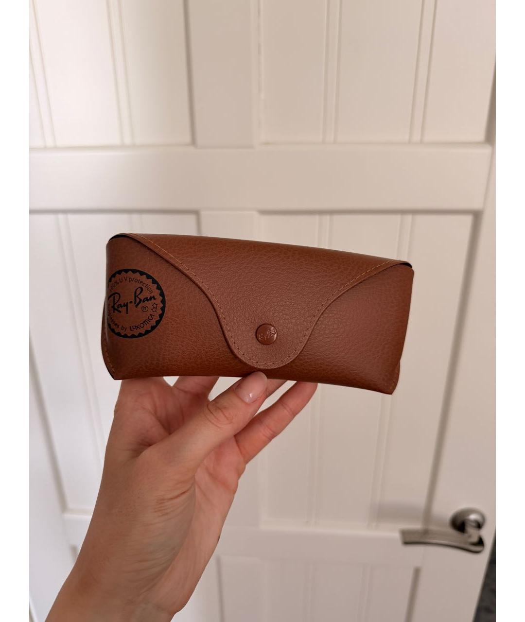 RAY BAN Серебряные металлические солнцезащитные очки, фото 6