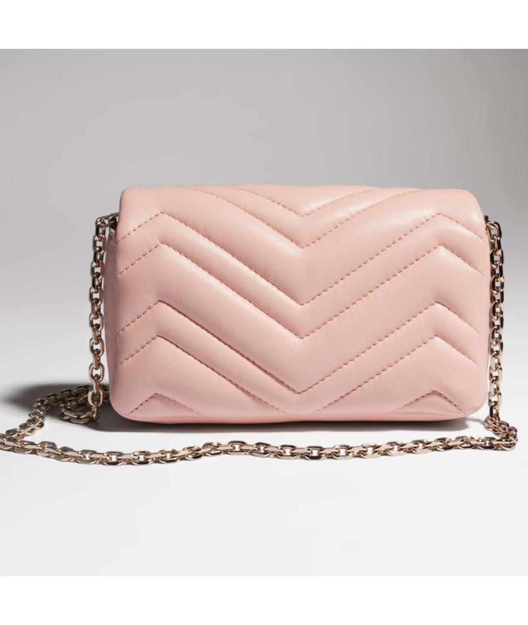 GUCCI Розовая кожаная сумка с короткими ручками, фото 3