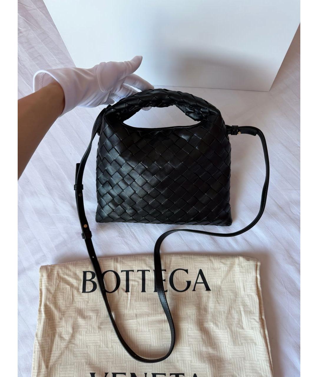 BOTTEGA VENETA Черная кожаная сумка тоут, фото 5