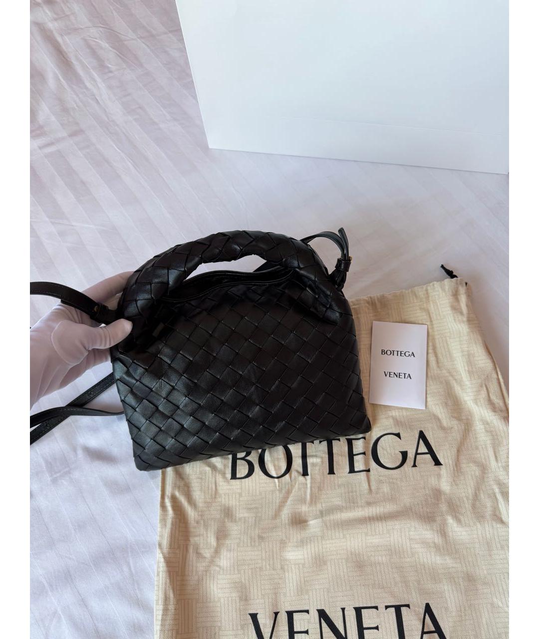 BOTTEGA VENETA Черная кожаная сумка тоут, фото 2