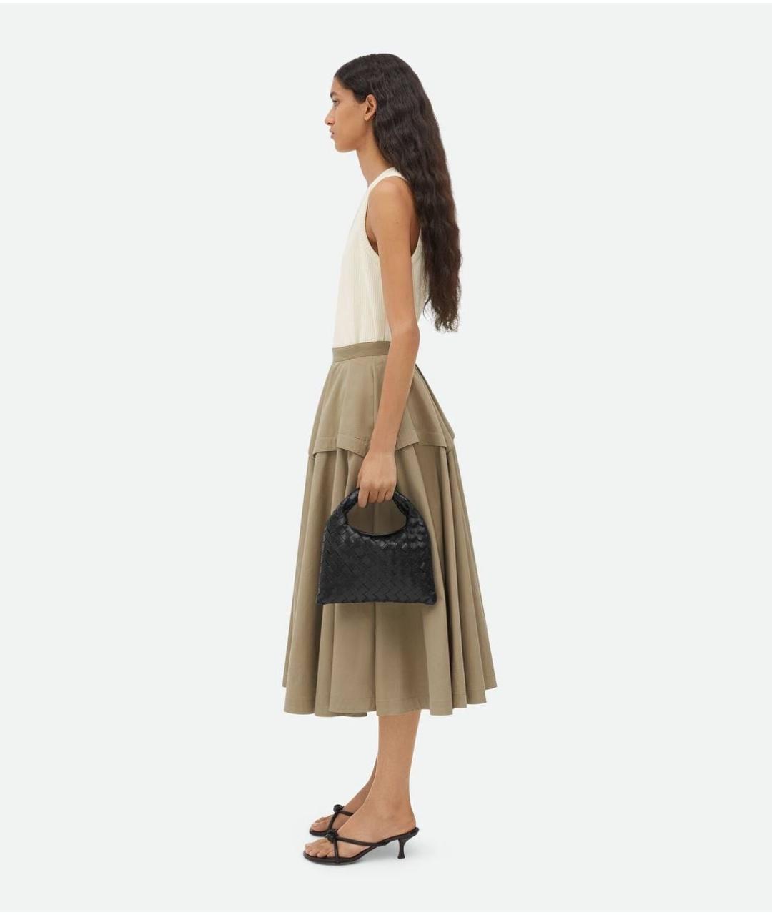 BOTTEGA VENETA Черная кожаная сумка тоут, фото 7