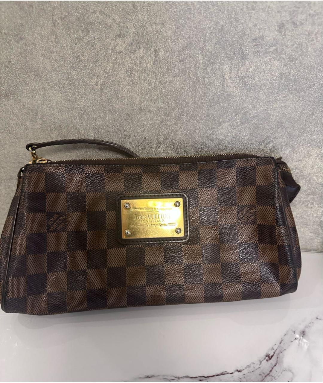 LOUIS VUITTON Коричневая кожаная сумка через плечо, фото 5